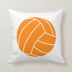 Orange and White Volleyball Pillow