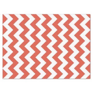 Orange and White Zigzag Tissue Paper 17" X 23" Tissue Paper