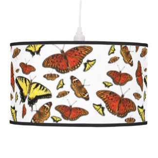 Orange and Yellow Butterflies Hanging Lamp