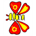 Orange and yellow butterfly shirt