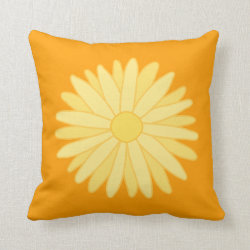 Orange and Yellow Floral Design. Pillow