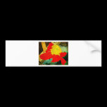 Orange and Yellow Flower bumper stickers