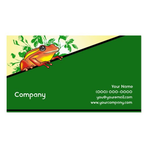 Orange and Yellow Frog Business Cards