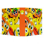 ORANGE AND YELLOW SMILEY FACES COLLAGE BINDER
