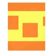 Orange and Yellow squares Custom Letterhead