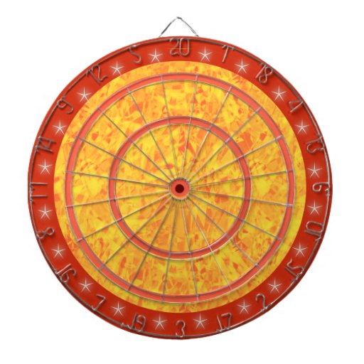 Orange and Yellow Star Regulation Dart Board Zazzle