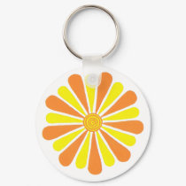 Orange and yellow sunshine energy burst keychains by Cherylsart Orange and yellow sunshine energy burst keychains