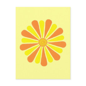 Orange and yellow sunshine energy burst postcards postcard