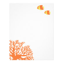 Orange and Yellow Tropical Angelfish Letterhead Template
