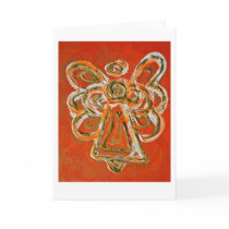 Orange Angel Greeting Card