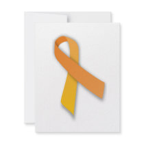 Orange Animal Guardian Awareness Ribbon Invitations