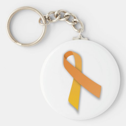 Orange Animal Guardian Awareness Ribbon Keychain