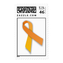 Orange Animal Guardian Awareness Ribbon Stamps