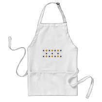 Orange Argyle Paw Prints Apron