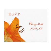 Orange Asiatic Lily RSVP postcard