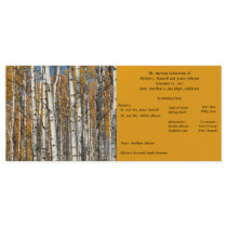 Orange Autumn Aspens Wedding Program Custom Rack Card