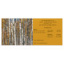 Orange Autumn Aspens Wedding Program Custom Rack Card