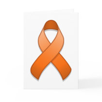 Orange Awareness Ribbon Card