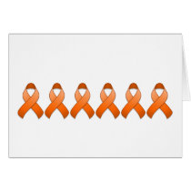 Orange Awareness Ribbon Card cards