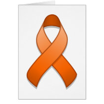 Orange Awareness Ribbon Card cards