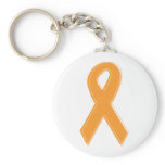 Orange Awareness Ribbon Keychains