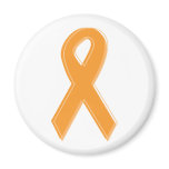 Orange Awareness Ribbon Refrigerator Magnets