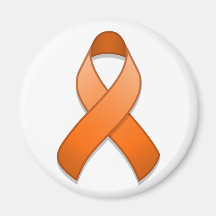 Orange Awareness Ribbon Magnet