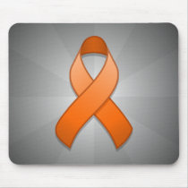 Orange Awareness Ribbon Mousepad