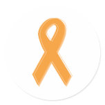 Orange Awareness Ribbon Sticker