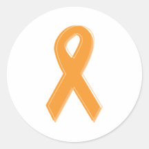 Orange Awareness Ribbon Sticker