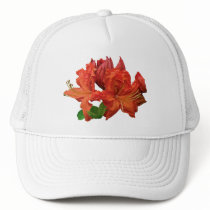Orange Azalea Blossoms Trucker Hat