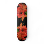 Orange Azalea Blossoms Skate Board