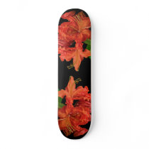 Orange Azalea Blossoms Skate Board