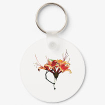 Orange Azaleas keychains by SusanSavad Orange Azaleas keychains