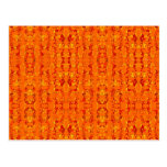 Orange Aztek by Khoncepts Post Cards