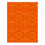 Orange Aztek by Khoncepts Postcards