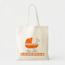 Orange Baby Buggy Canvas Bag