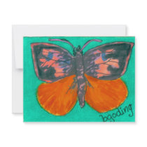 Orange Barred Giant Sulphur invitations