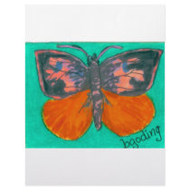 Orange Barred Giant Sulphur letterhead
