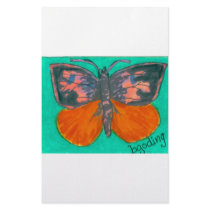 Orange Barred Giant Sulphur stationery by Flags1 Orange Barred Giant Sulphur stationery