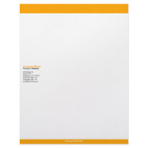 Orange Bars Letterhead by Personalization_Shop Orange Bars Letterhead