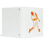 Orange baseball logo binders