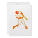 Orange baseball logo custom invitation