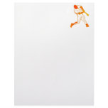 Orange baseball logo personalized letterhead