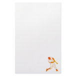 Orange baseball logo custom stationery