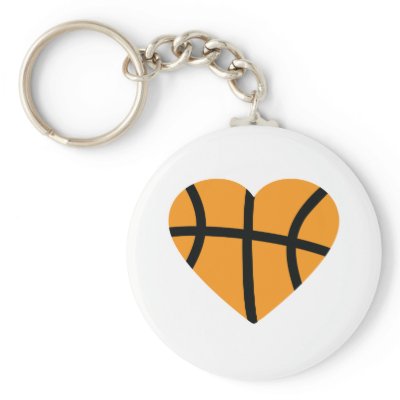 basketball ball outline. Orange Basketball Ball Heart Love Key Chains by Tomaniac