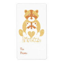 Orange bear mom labels