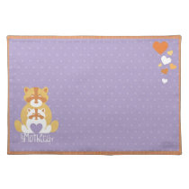 Orange bear mom placemats