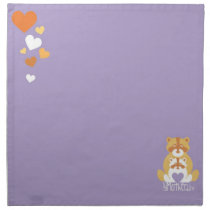 Orange bear mom napkins