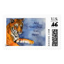 Orange Bengal Tiger Art Postage Stamp